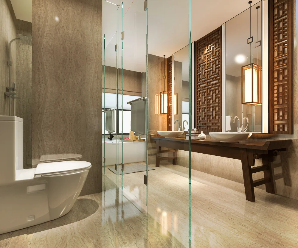 Asian-Inspired Bath Design