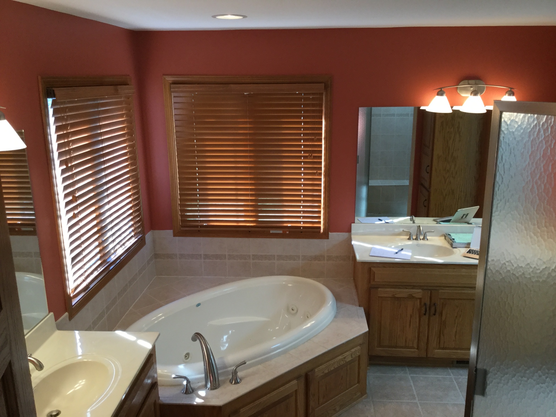 From Outdated to Open: The Harrisons' Bathroom Transformation. Before